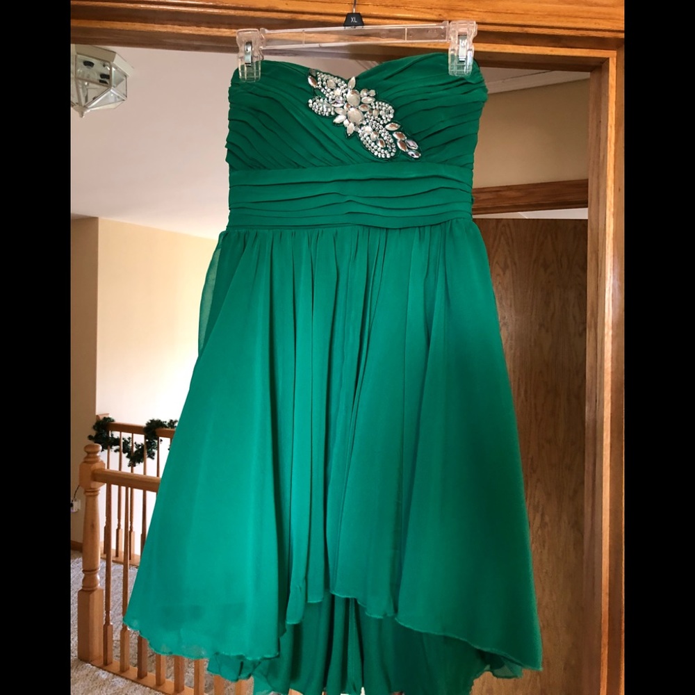 Green Strapless Dress